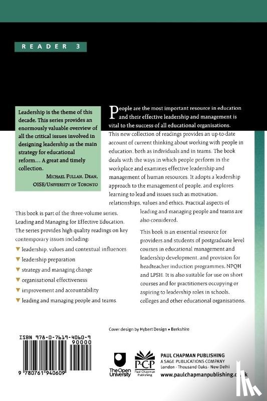  - Leading People and Teams in Education