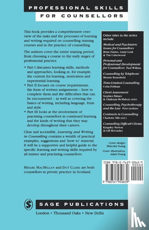 MacMillan, Mhairi, Clark, Dot - Learning and Writing in Counselling