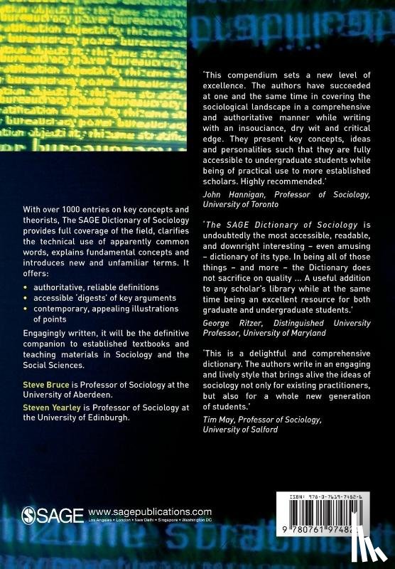 Bruce, Steve, Yearley, Steven - The SAGE Dictionary of Sociology