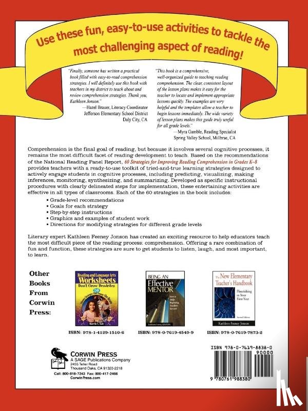 Jonson, Kathleen F. - 60 Strategies for Improving Reading Comprehension in Grades K-8