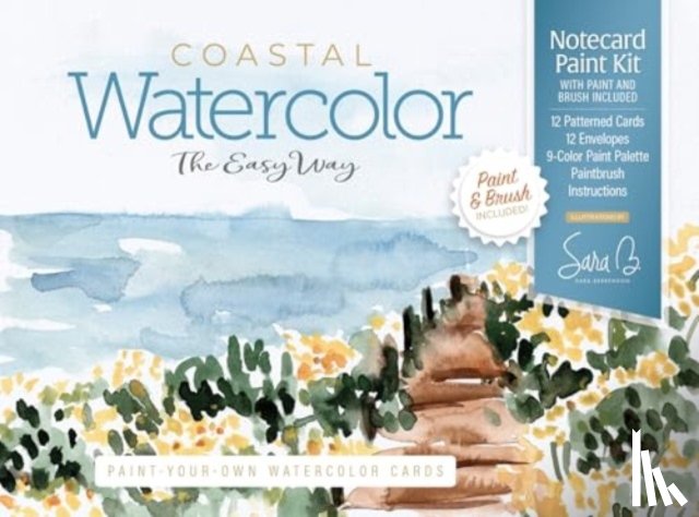 Berrenson, Sara - Watercolor the Easy Way Paint-Your-Own Watercolor Cards Coastal: Notecard Paint Kit with Paint and Brush Included