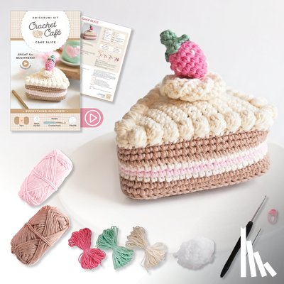 Better Day Books - Crochet Cafe Amigurumi Kit Cake Slice