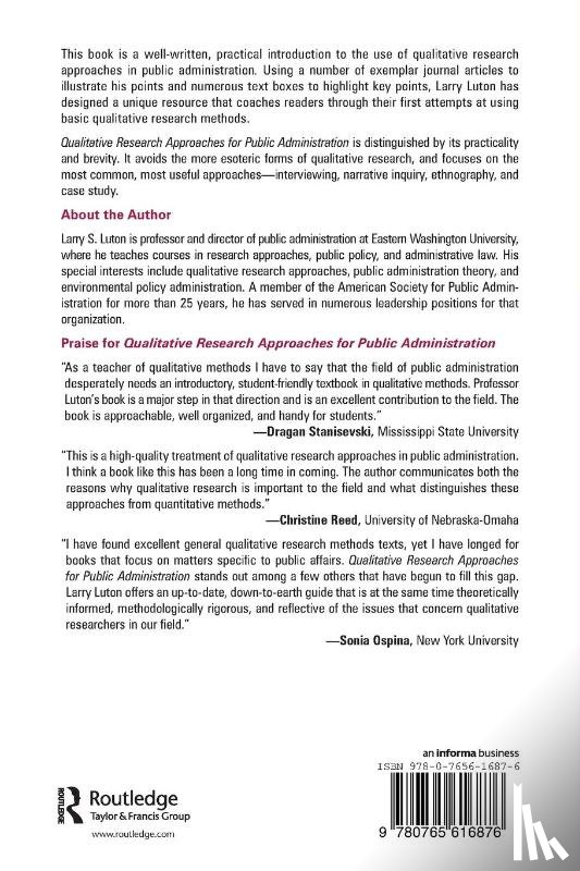 Luton, Larry S. - Qualitative Research Approaches for Public Administration