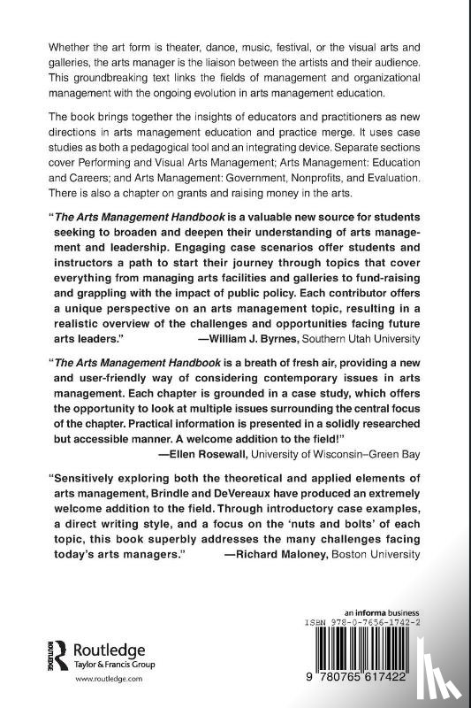 Brindle, Meg, DeVereaux, Constance - The Arts Management Handbook