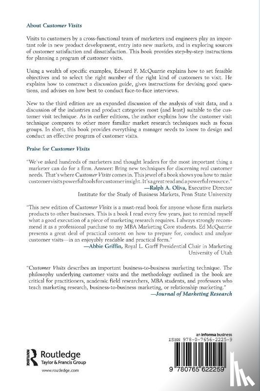 McQuarrie, Edward F. - Customer Visits: Building a Better Market Focus