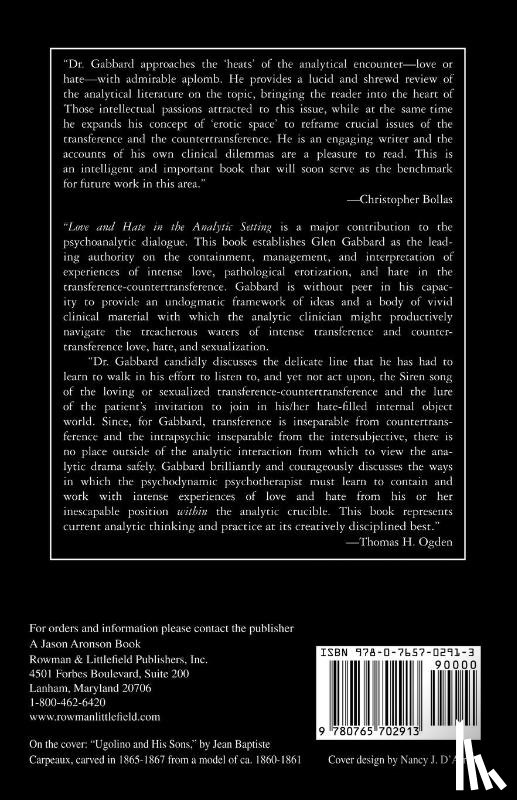 Gabbard, Glen O. - Love and Hate in the Analytic Setting