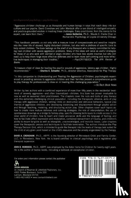 Crenshaw, David A., Mordock, John B. - A Handbook of Play Therapy with Aggressive Children