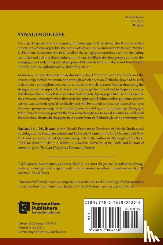 Heilman, Samuel C. - Synagogue Life