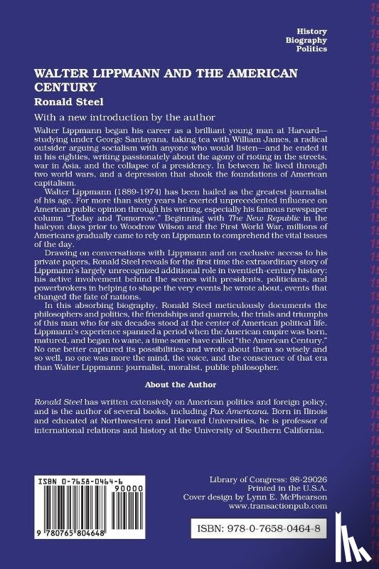 Steel, Ronald - Walter Lippmann and the American Century