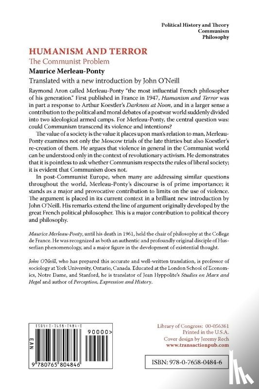 Merleau-Ponty, Maurice (Formerly of the College de France) - Humanism and Terror