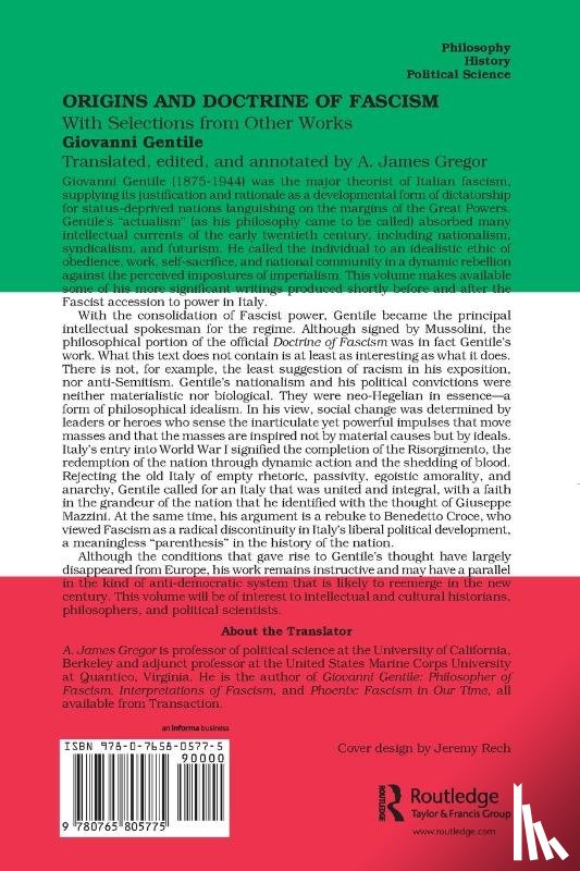 Gentile, Giovanni - Origins and Doctrine of Fascism