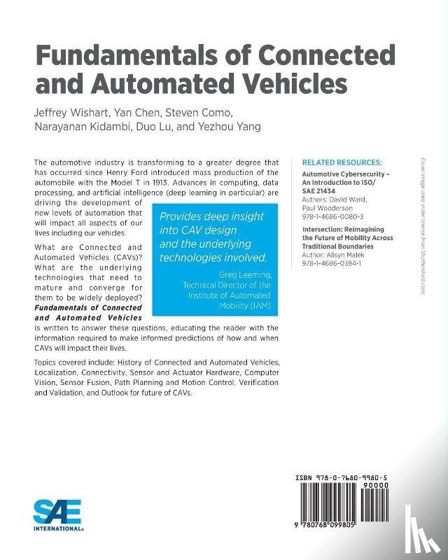 Wishart, Jeffrey, Chen, Yan, Como, Steven, Kidambi, Narayanan - Fundamentals of Connected and Automated Vehicles