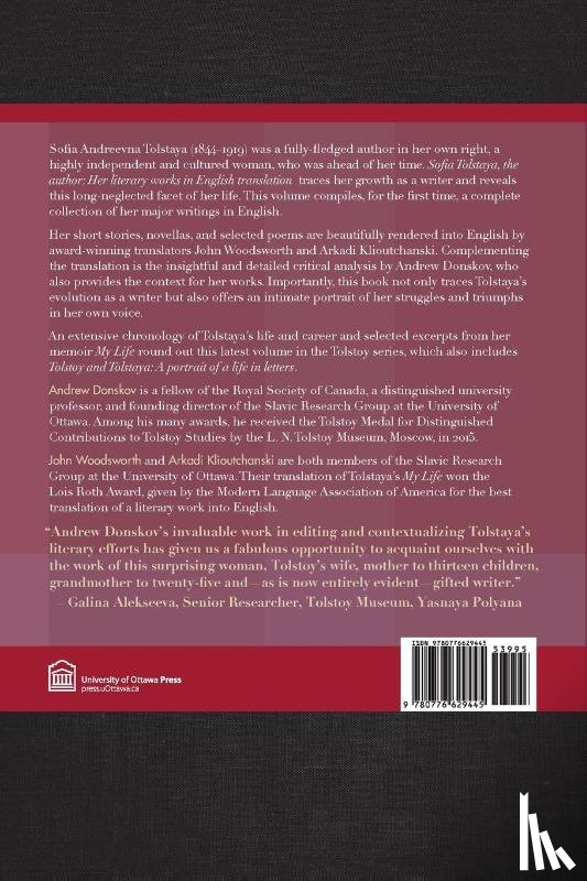 Donskov, Andrew - Sofia Tolstaya, the Author