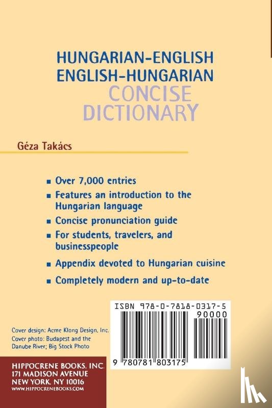 Takacs, Geza - Hungarian-English/English-Hungarian Concise Dictionary