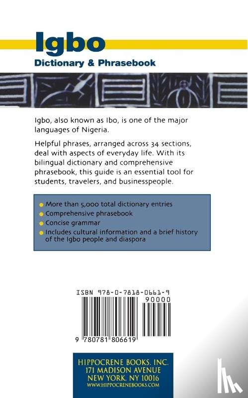 Awde, Nicholas, Wambu, Onyekachi - Igbo-English/English-Igbo Dictionary & Phrasebook