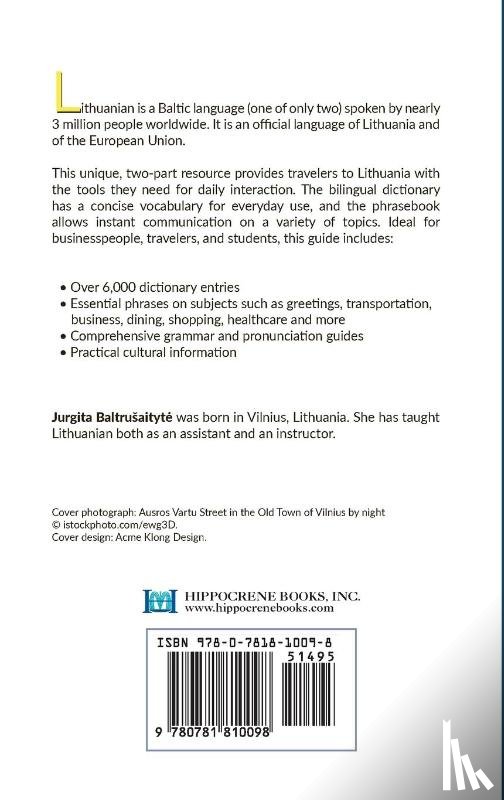 Baltrusaityte, Jurgita - Lithuanian-English/English-Lithuanian Dictionary & Phrasebook