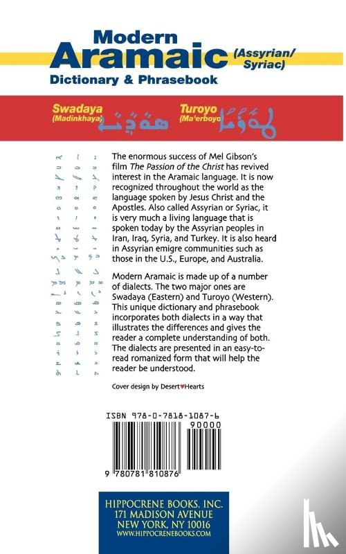 Awde, Nicholas, Limassu, Nineb, Al-Jeloo, Nicholas - Modern Aramaic-English/English-Modern Aramaic Dictionary & Phrasebook: Assyrian/Syriac