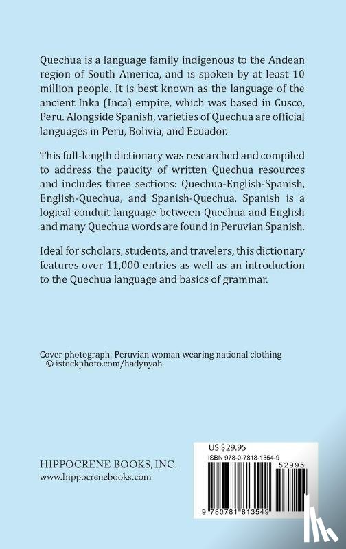 Gonzales, Odi, Janney, Christine Mladic, Thompson, Emily Fjaellen - Quechua-Spanish-English Dictionary