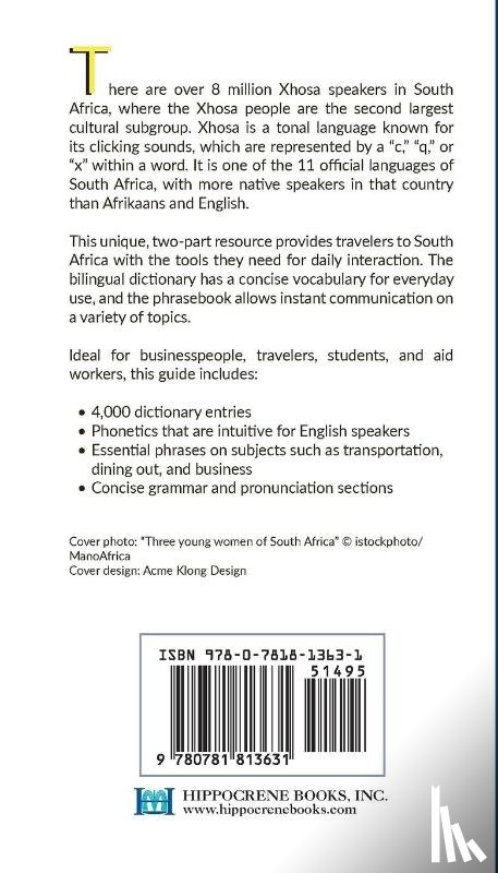  - Xhosa-English/ English-Xhosa Dictionary & Phrasebook