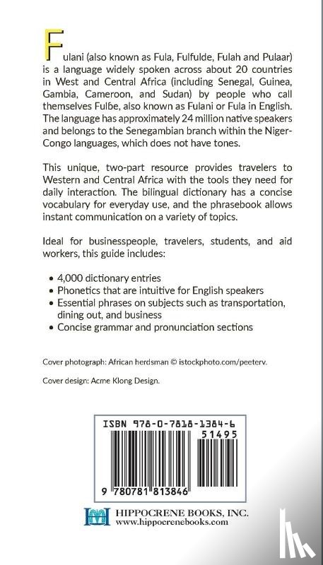  - Fulani-English/ English-Fulani Dictionary & Phrasebook