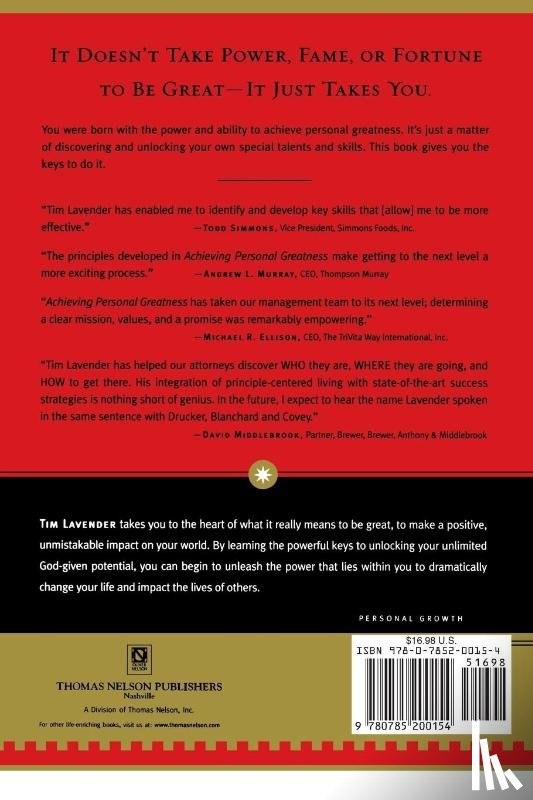 Lavender, Tim - Achieving Personal Greatness