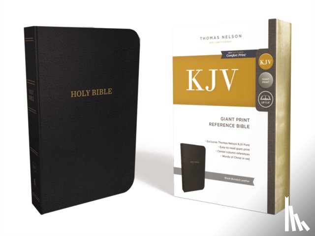Nelson, Thomas - KJV Holy Bible: Giant Print with 53,000 Cross References, Black Bonded Leather, Red Letter, Comfort Print: King James Version