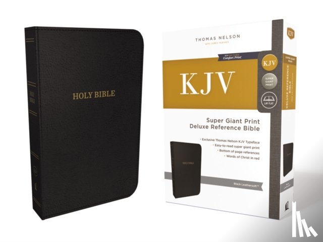 Nelson, Thomas - KJV Holy Bible: Super Giant Print with 43,000 Cross References, Deluxe Black Leathersoft, Red Letter, Comfort Print: King James Version
