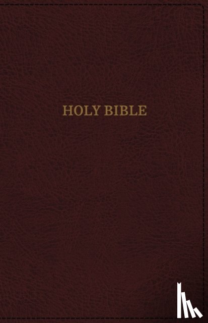 Thomas Nelson - KJV, Deluxe Reference Bible, Super Giant Print, Leathersoft, Burgundy, Thumb Indexed, Red Letter Edition, Comfort Print