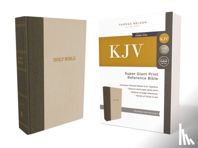 Nelson, Thomas - KJV Holy Bible: Super Giant Print with 43,000 Cross References, Green/Tan Hardcover, Red Letter, Comfort Print: King James Version
