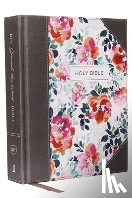 Thomas Nelson - KJV, Journal the Word Bible, Cloth Over Board, Pink Floral, Red Letter Edition, Comfort Print: Reflect, Journal, or Create Art Next to Your Favorite V