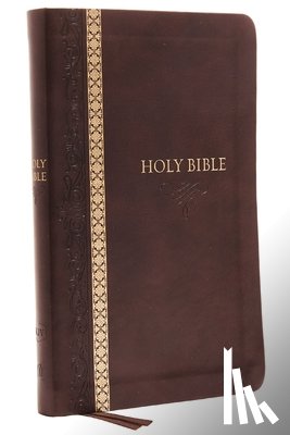 Thomas Nelson - KJV, Thinline Bible, Standard Print, Imitation Leather, Brown, Indexed, Red Letter Edition, Comfort Print