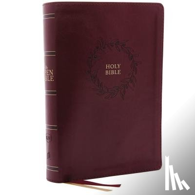 Thomas Nelson - The KJV Open Bible: Complete Reference System, Burgundy Leathersoft, Red Letter, Comfort Print: King James Version