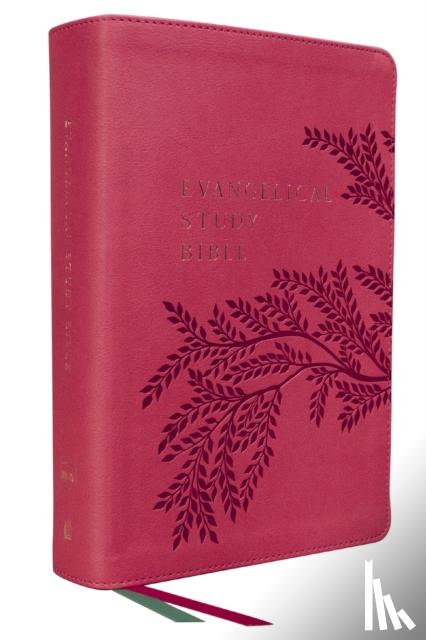 Thomas Nelson - Evangelical Study Bible: Christ-centered. Faith-building. Mission-focused. (NKJV, Pink Leathersoft, Red Letter, Large Comfort Print)