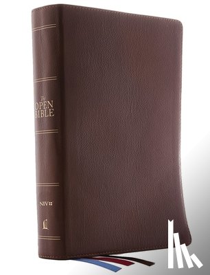 Thomas Nelson - The Niv, Open Bible, Genuine Leather, Brown, Red Letter Edition, Comfort Print: Complete Reference System