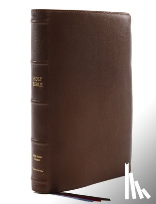 Thomas Nelson - Kjv, Reference Bible, Center-Column Giant Print, Premium Goatskin Leather, Brown, Premier Collection, Comfort Print