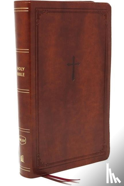 Nelson, Thomas - NKJV, End-of-Verse Reference Bible, Personal Size Large Print, Leathersoft, Brown, Red Letter, Comfort Print