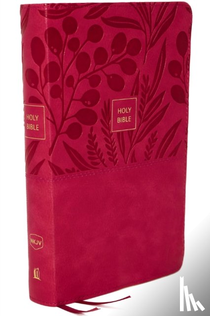 Nelson, Thomas - NKJV, End-of-Verse Reference Bible, Personal Size Large Print, Leathersoft, Pink, Thumb Indexed, Red Letter, Comfort Print