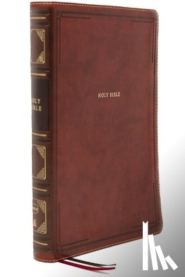 Thomas Nelson - Nkjv, Reference Bible, Super Giant Print, Leathersoft, Brown, Thumb Indexed, Red Letter Edition, Comfort Print: Holy Bible, New King James Version