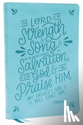 Nelson, Thomas - NKJV, Thinline Bible, Verse Art Cover Collection, Leathersoft, Teal, Red Letter, Comfort Print