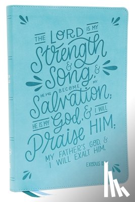 Nelson, Thomas - NKJV, Thinline Bible, Verse Art Cover Collection, Leathersoft, Teal, Red Letter, Thumb Indexed, Comfort Print