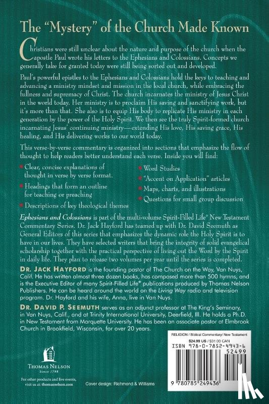 Hayford, Jack W., Seemuth, David P. - Ephesians and Colossians
