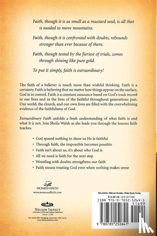 Walsh, Sheila - Extraordinary Faith Study Guide