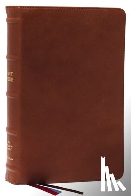 Nelson, Thomas - NKJV, End-of-Verse Reference Bible, Personal Size Large Print, Premium Goatskin Leather, Brown, Premier Collection, Red Letter, Comfort Print