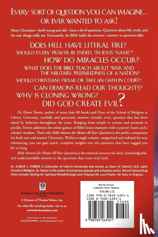 Towns, Elmer - Bible Answers for Almost All Your Questions