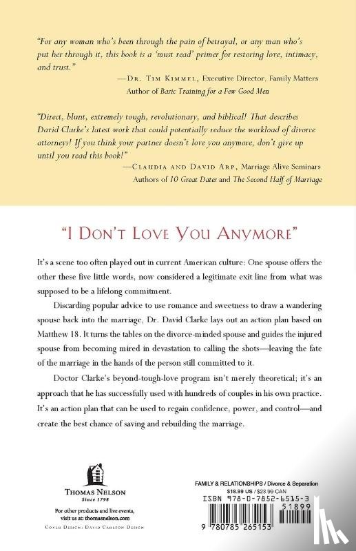 Clarke, David - What to Do When He Says, I Don't Love You Anymore