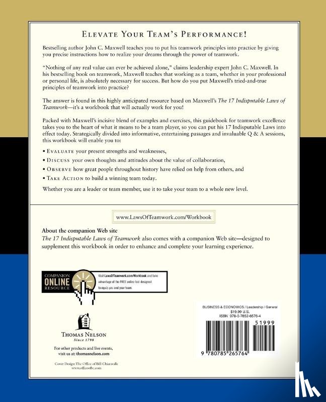 Maxwell, John C. - The 17 Indisputable Laws of Teamwork Workbook