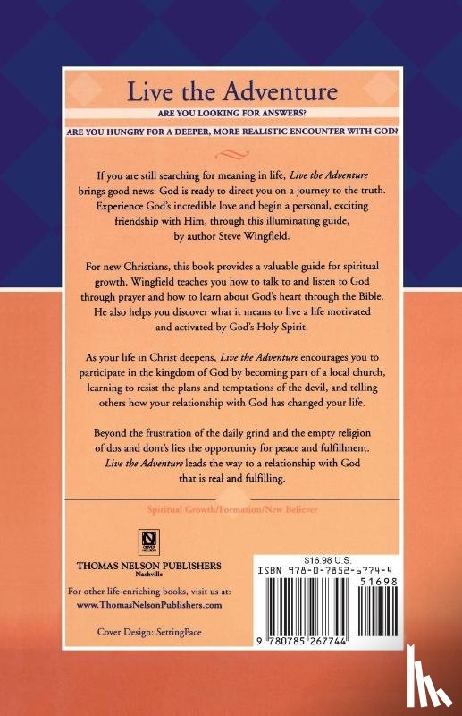 Wingfield, Steve - Live the Adventure