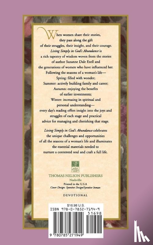 Ezell, Suzanne Dale - Living Simply in God's Abundance