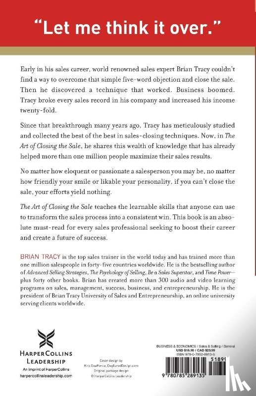 Tracy, Brian - The Art of Closing the Sale