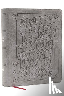 Nelson, Thomas - NKJV, Journal Reference Edition Bible, Verse Art Cover Collection, Leathersoft, Gray, Red Letter, Comfort Print